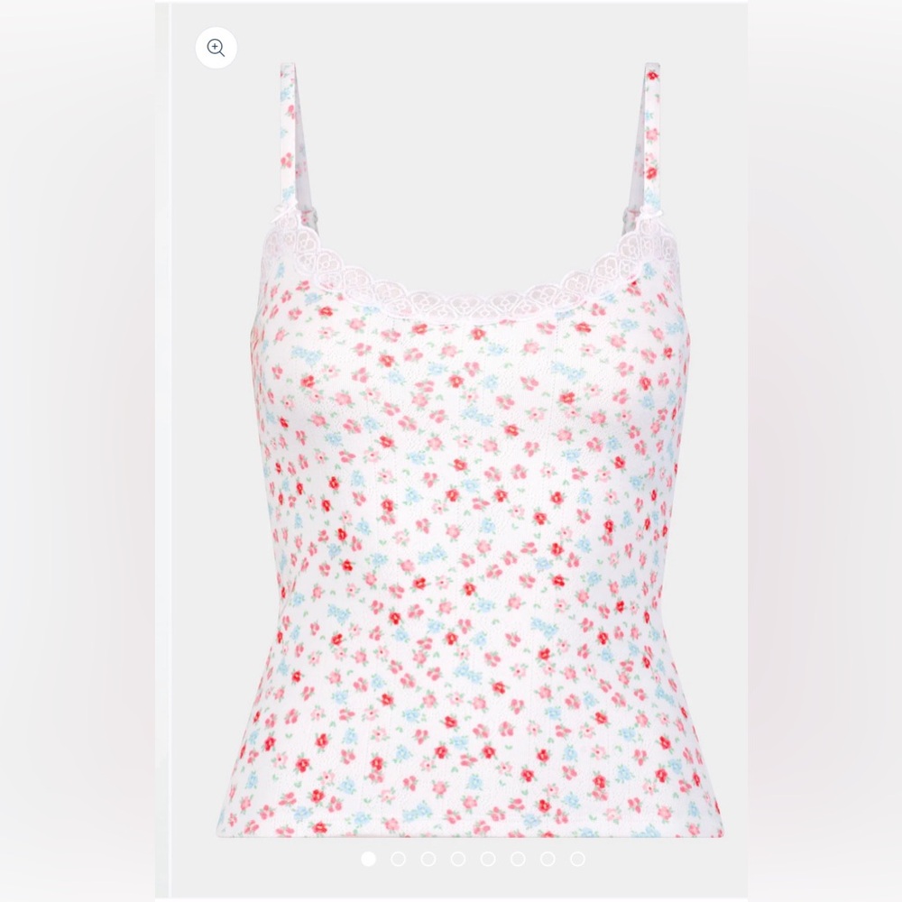 Roller Rabbit Bouquet Pointelle Carmine Cami NWT - Picture 4 of 8